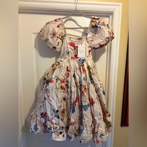 NWT Ivy City Co: Girls Coco Cream Floral Puff Sleeve Dress